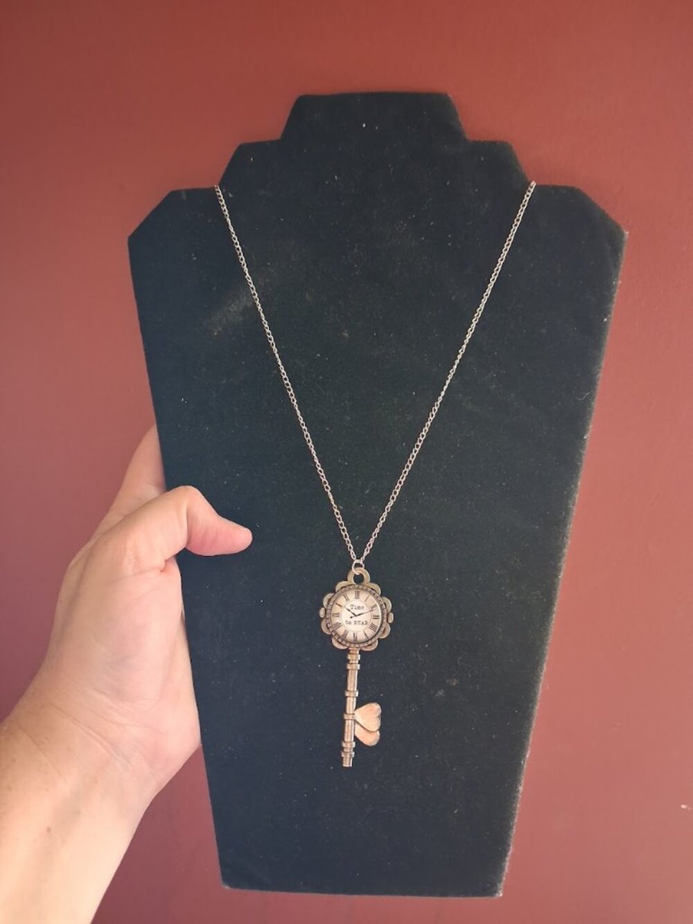 22 inch "Time to Read" key necklace